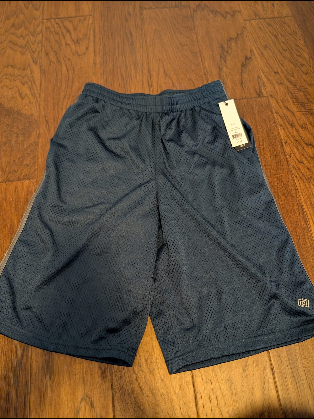 ZELOS Boys Navy Blue Athletic Mesh Shorts